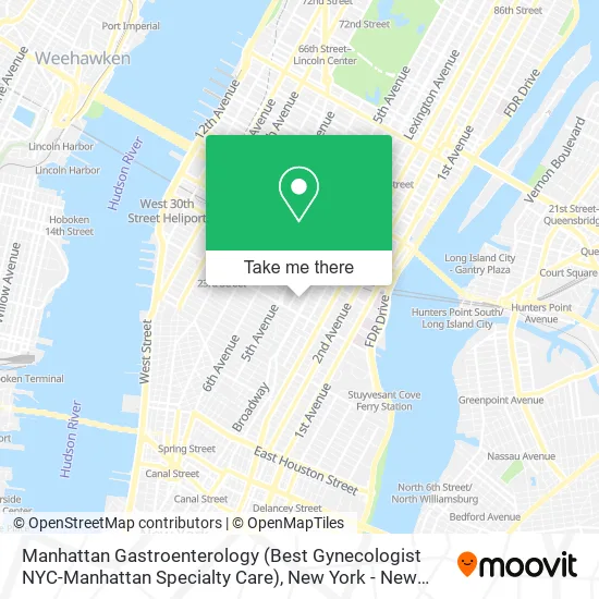 Manhattan Gastroenterology (Best Gynecologist NYC-Manhattan Specialty Care) map