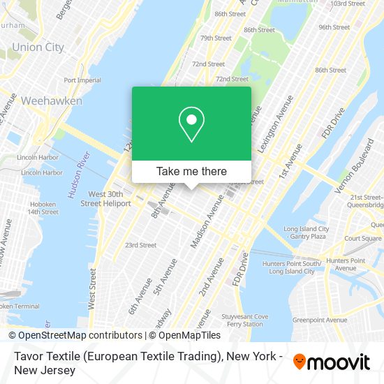 Mapa de Tavor Textile (European Textile Trading)