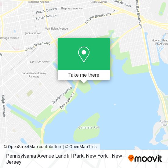 Mapa de Pennsylvania Avenue Landfill Park