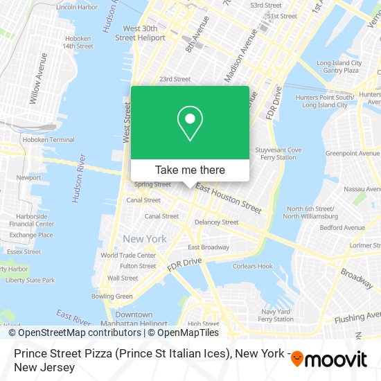 Prince Street Pizza (Prince St Italian Ices) map
