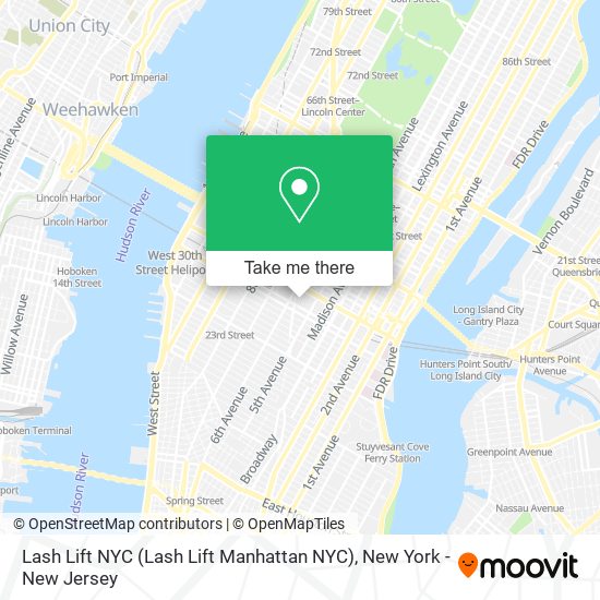 Lash Lift NYC map