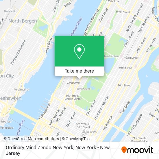 Mapa de Ordinary Mind Zendo New York