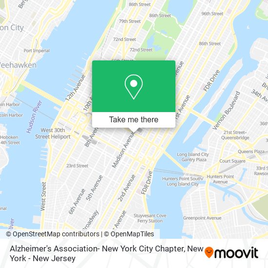 Mapa de Alzheimer's Association- New York City Chapter