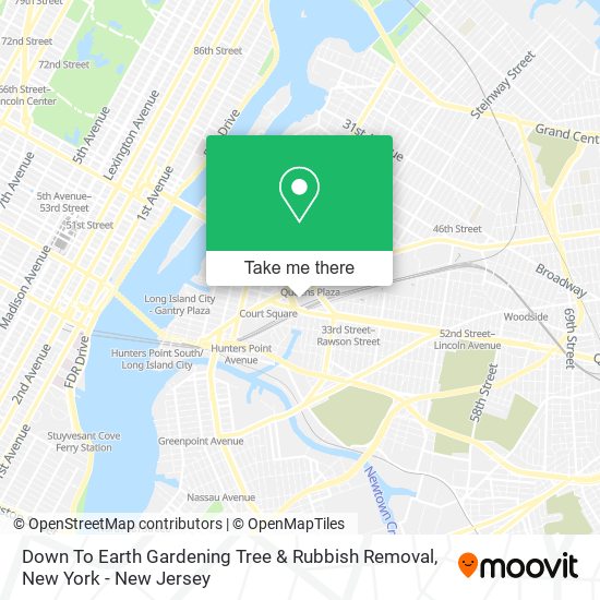 Mapa de Down To Earth Gardening Tree & Rubbish Removal