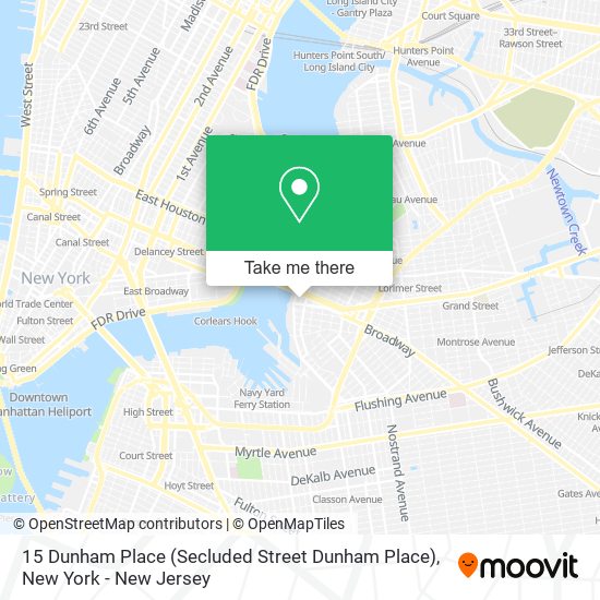 Mapa de 15 Dunham Place (Secluded Street Dunham Place)