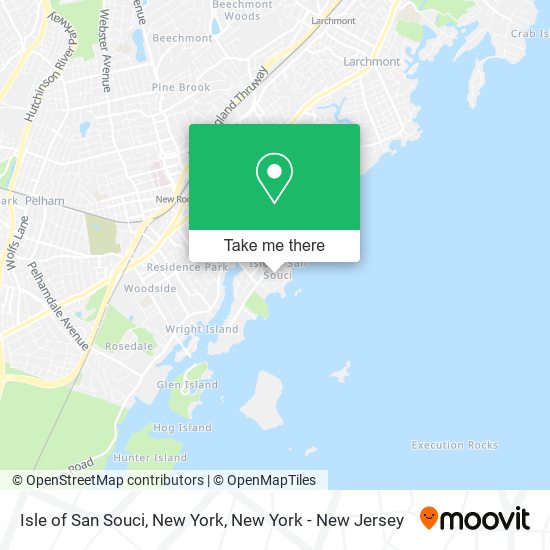 Isle of San Souci, New York map