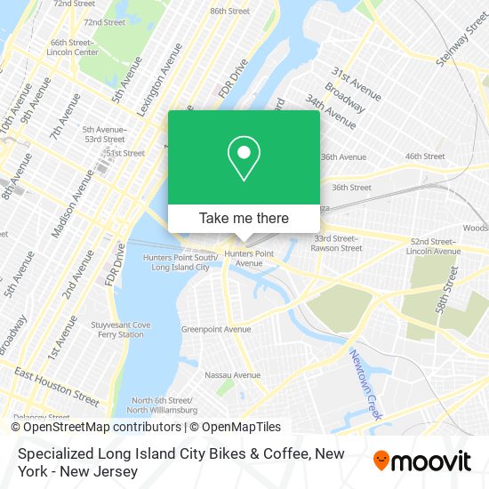Mapa de Specialized Long Island City Bikes & Coffee
