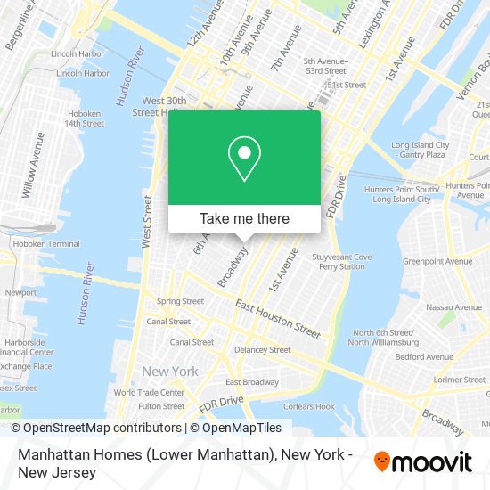 Mapa de Manhattan Homes (Lower Manhattan)