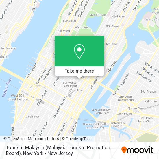 Mapa de Tourism Malaysia (Malaysia Tourism Promotion Board)