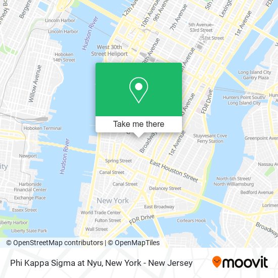 Phi Kappa Sigma at Nyu map