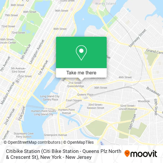 Citibike Station (Citi Bike Station - Queens Plz North & Crescent St) map