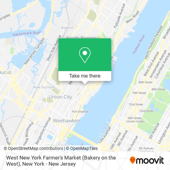 West New York Farmer's Market (Bakery on the West) map