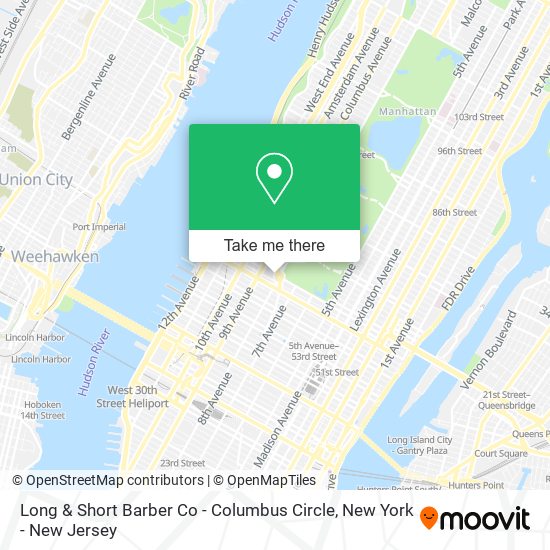 Mapa de Long & Short Barber Co - Columbus Circle