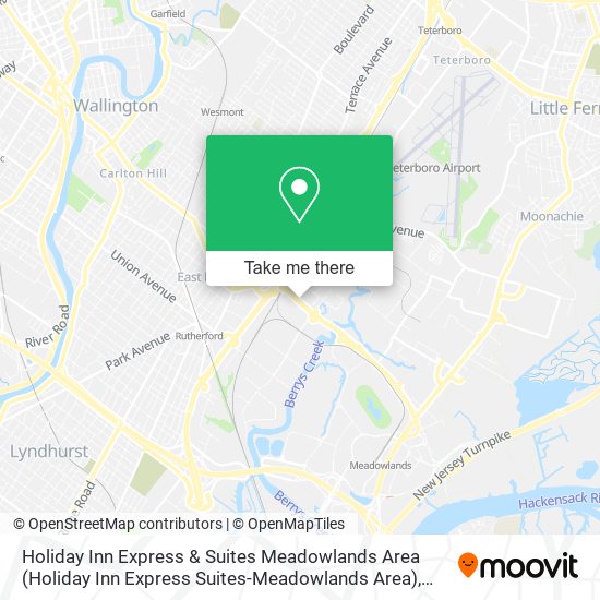 Holiday Inn Express & Suites Meadowlands Area map