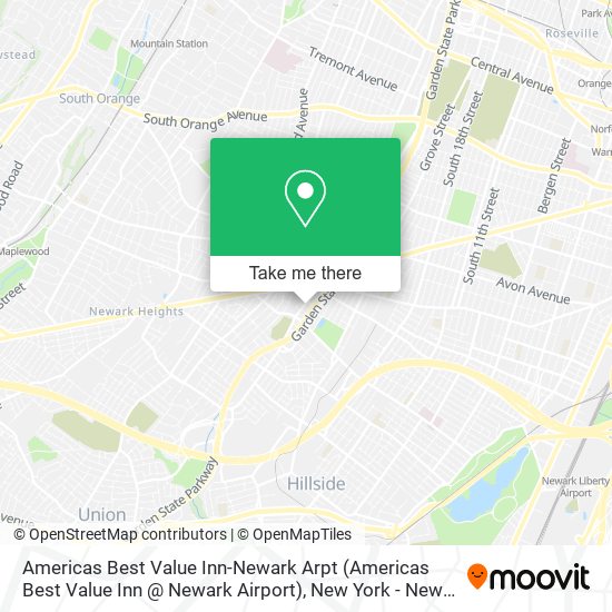 Mapa de Americas Best Value Inn-Newark Arpt