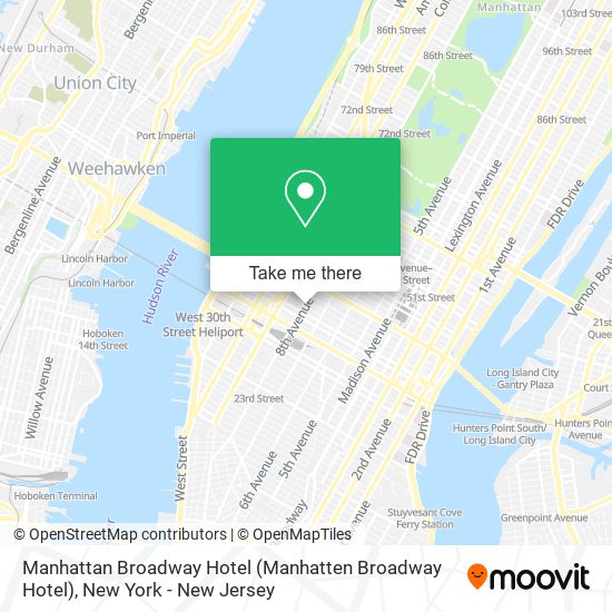 Mapa de Manhattan Broadway Hotel (Manhatten Broadway Hotel)