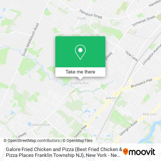 Mapa de Galore Fried Chicken and Pizza (Best Fried Chicken & Pizza Places Franklin Township NJ)
