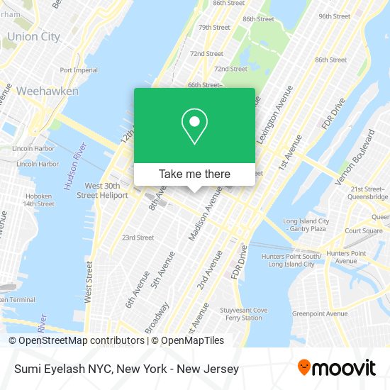 Sumi Eyelash NYC map