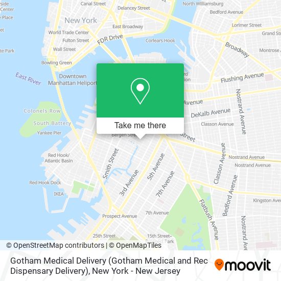 Gotham Medical Delivery (Gotham Medical and Rec Dispensary Delivery) map