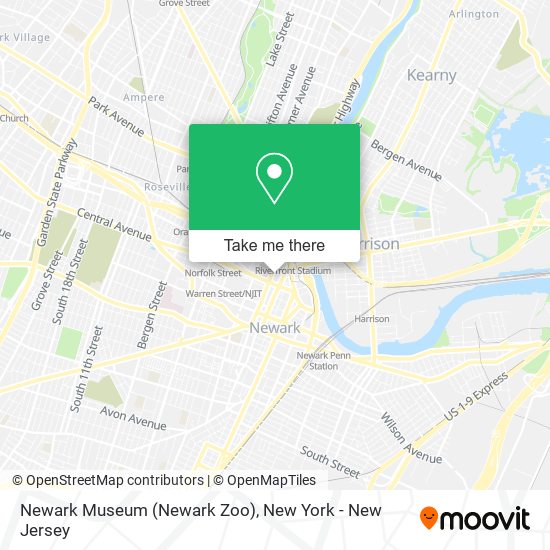 Mapa de Newark Museum (Newark Zoo)