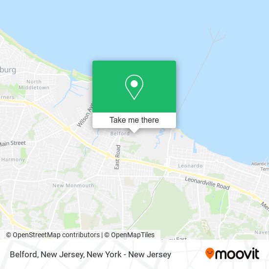 Mapa de Belford, New Jersey