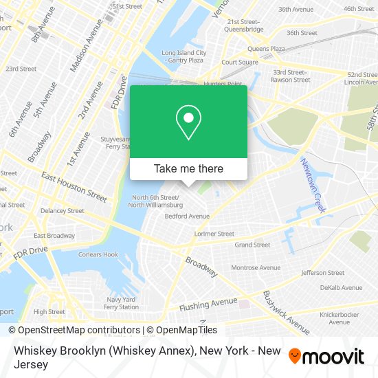 Mapa de Whiskey Brooklyn (Whiskey Annex)