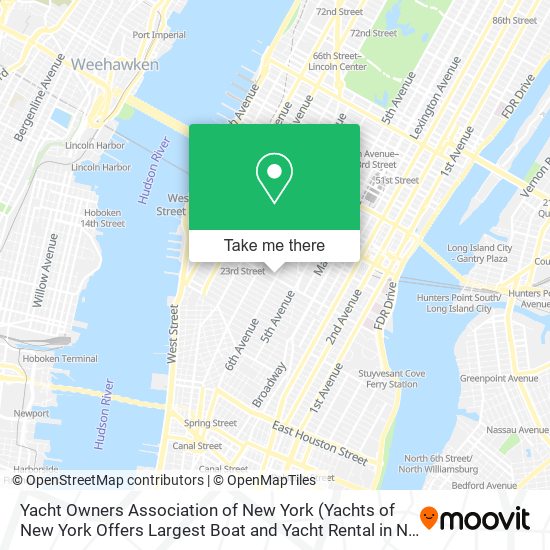 Yacht Owners Association of New York map