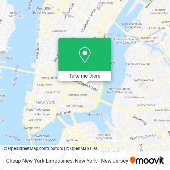 Cheap New York Limousines map
