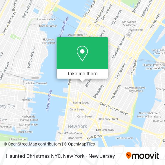 Haunted Christmas NYC map