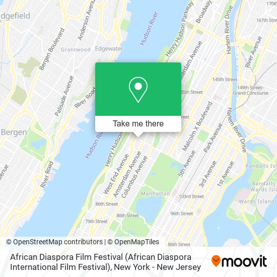 African Diaspora Film Festival map