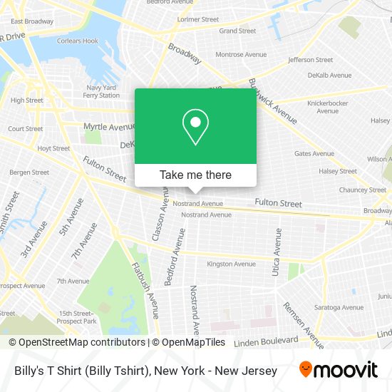 Billy's T Shirt (Billy Tshirt) map