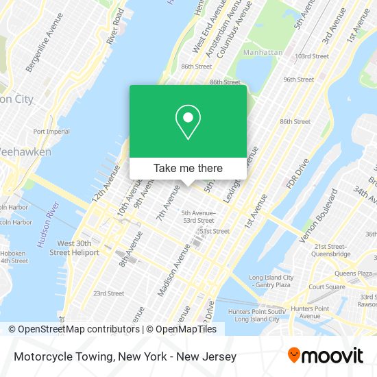 Motorcycle Towing map