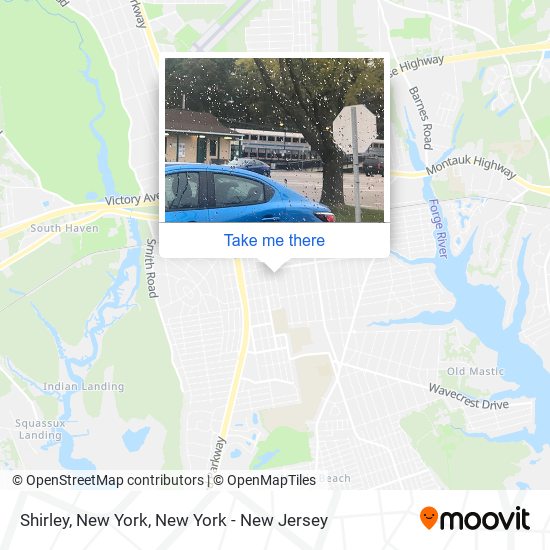 Mapa de Shirley, New York