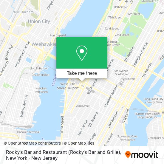 Mapa de Rocky's Bar and Restaurant