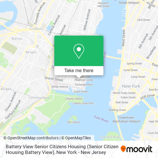 Battery View Senior Citizens Housing map