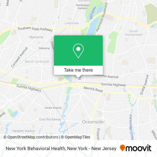New York Behavioral Health map