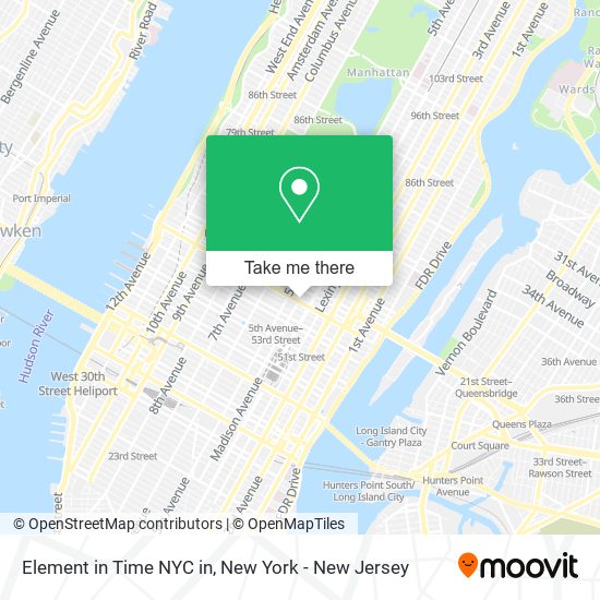 Mapa de Element in Time NYC in