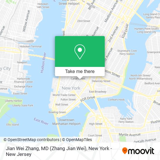 Jian Wei Zhang, MD (Zhang Jian Wei) map