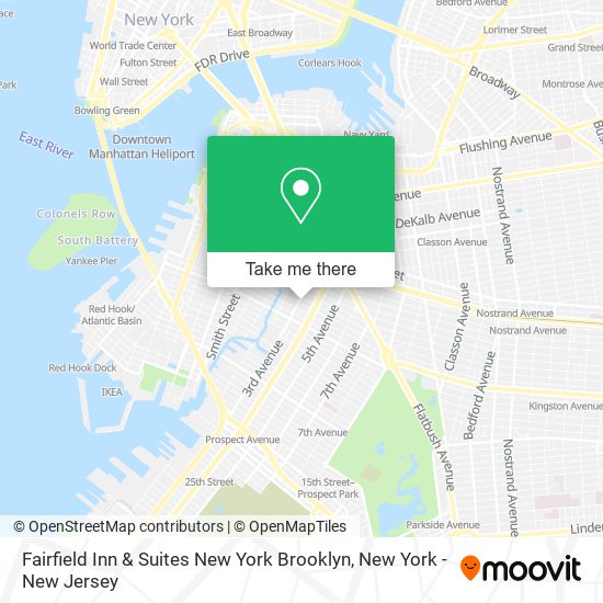 Fairfield Inn & Suites New York Brooklyn map