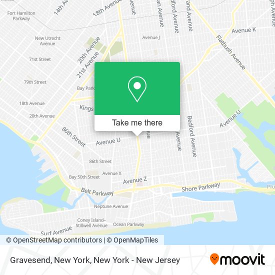 Mapa de Gravesend, New York