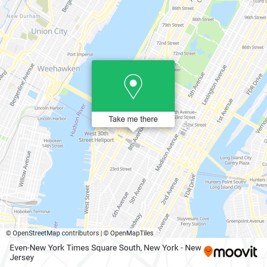 Even-New York Times Square South map