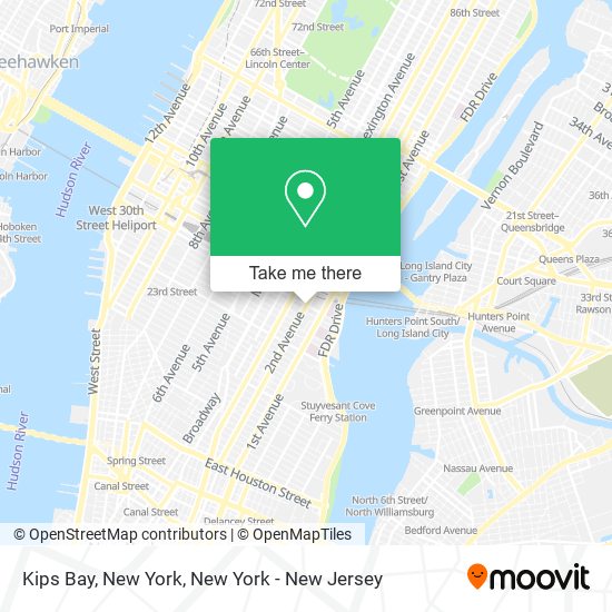 Mapa de Kips Bay, New York
