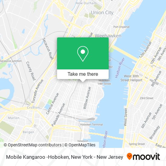 Mobile Kangaroo -Hoboken map