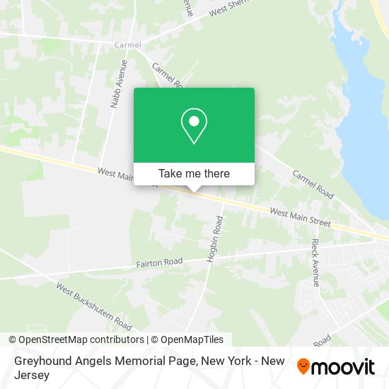 Mapa de Greyhound Angels Memorial Page