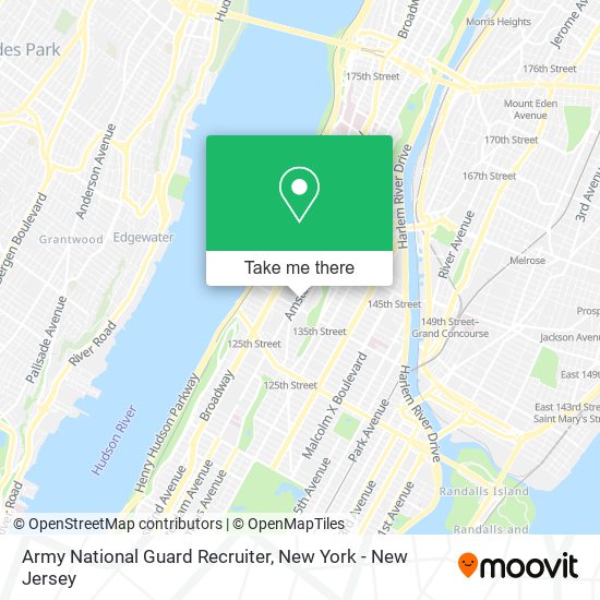 Mapa de Army National Guard Recruiter