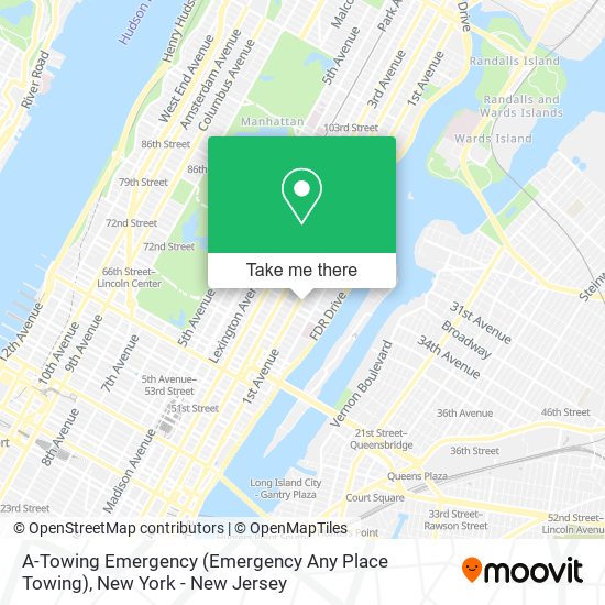 Mapa de A-Towing Emergency (Emergency Any Place Towing)
