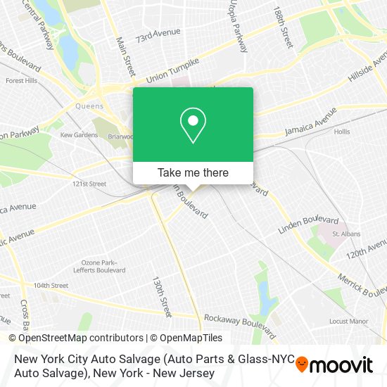 Mapa de New York City Auto Salvage (Auto Parts & Glass-NYC Auto Salvage)