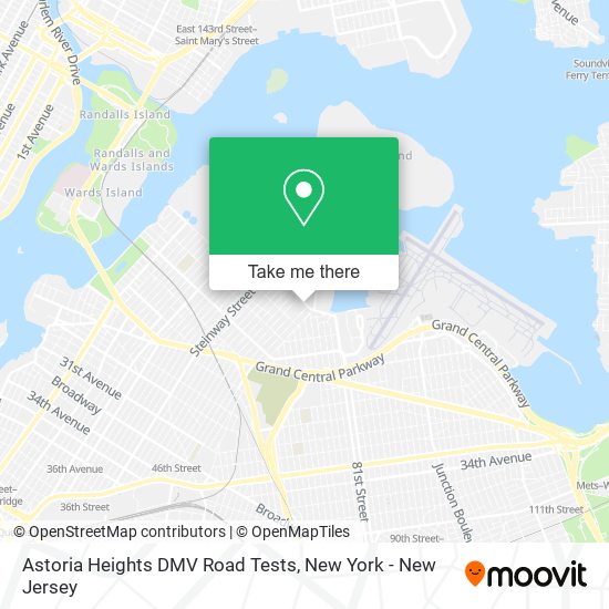 Mapa de Astoria Heights DMV Road Tests