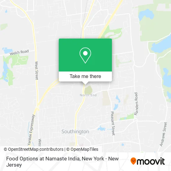 Food Options at Namaste India map