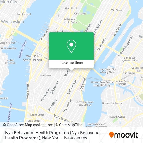 Nyu Behavioral Health Programs map